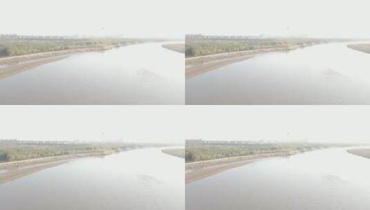 河道航拍镜头高清在线视频素材下载