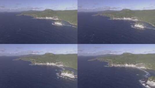 4K美国塞班海岛悬崖大海风光航拍高清在线视频素材下载