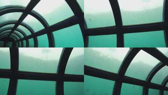 印尼大海隧道游客海底观赏高清在线视频素材下载
