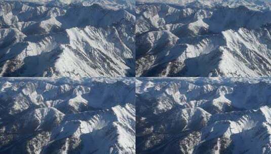 从飞机上俯瞰山地高清在线视频素材下载