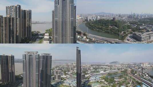6027 南京 滨江 外滩新城高清在线视频素材下载