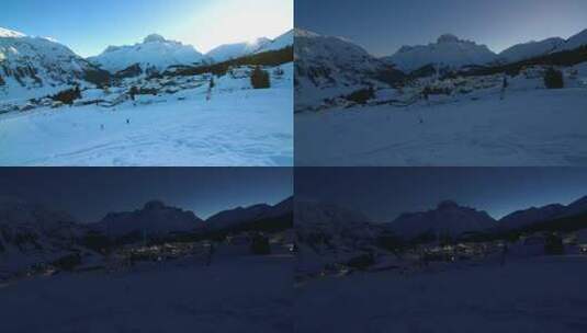 滑雪场的一天高清在线视频素材下载