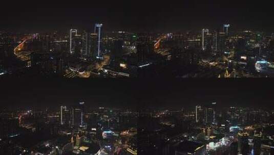 福州夜景航拍城市风光夜景高清在线视频素材下载