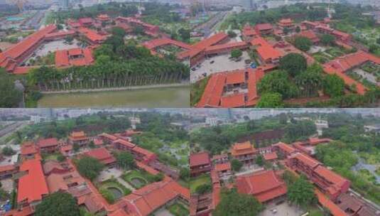 航拍漳州南山禅寺建筑风光高清在线视频素材下载