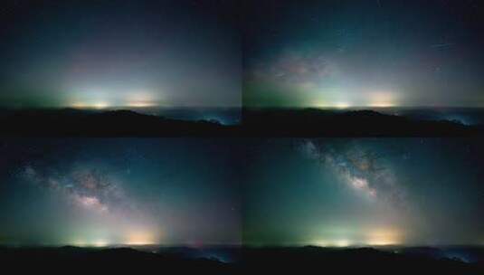 湖南浏阳大围山唯美银河星空延时摄影高清在线视频素材下载