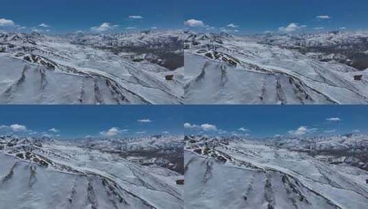 西藏吉隆县雪山群航拍纯净雪山群航拍高清在线视频素材下载