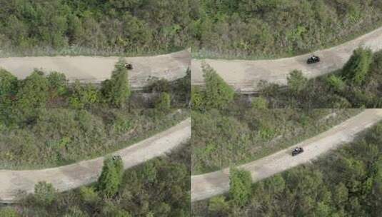 在山路上行驶的摩托车高清在线视频素材下载