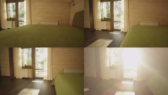 木质的漂亮卧室高清在线视频素材下载