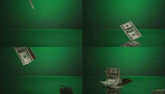 钞票掉落高清在线视频素材下载