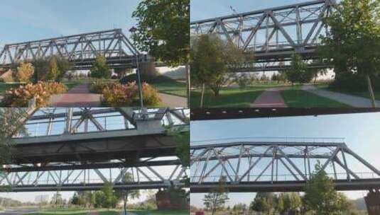 铁路桥梁慢动作高清在线视频素材下载