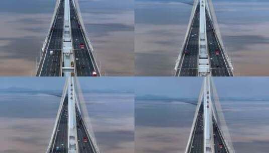 钱塘江 嘉绍大桥 交通 基建 国家发展高清在线视频素材下载