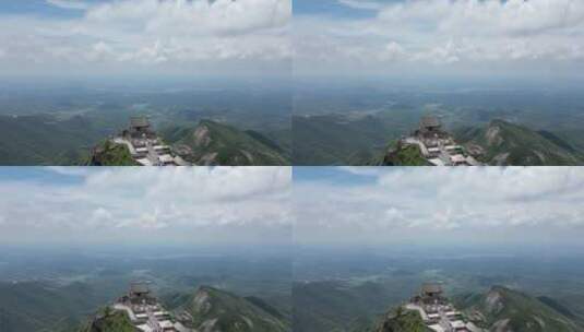 南岳衡山祝融峰蓝天白云延时高清在线视频素材下载
