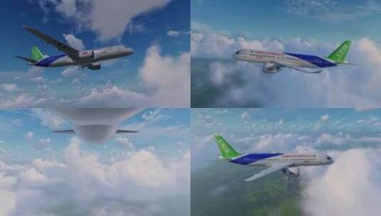 4K飞机云层飞行高清在线视频素材下载