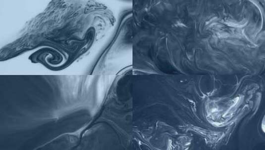 水流抽象水墨创意墨水概念意识流动背景F高清在线视频素材下载