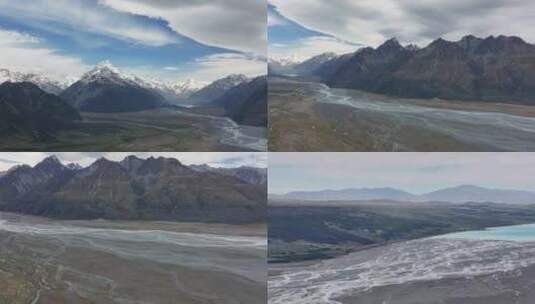 航拍新西兰库克山国家公园自然风光高清在线视频素材下载