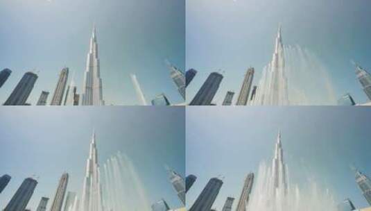 迪拜市中心的哈利法塔高清在线视频素材下载