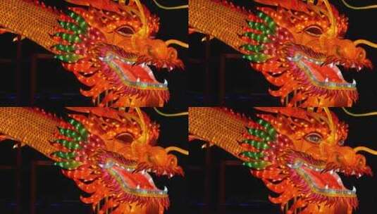 北京什刹海荷花市场元宵节灯会传统文化龙年高清在线视频素材下载