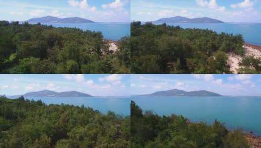 航拍平潭大嵩岛原生态海岛海浪碧海蓝天沙滩高清在线视频素材下载