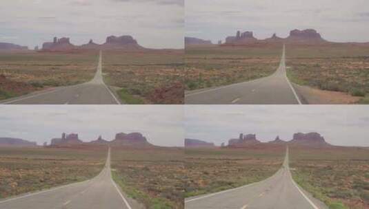 沙漠中的公路高清在线视频素材下载