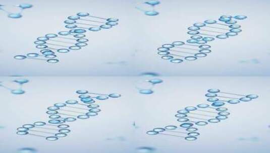 DNA双螺旋遗传分子竖屏高清在线视频素材下载