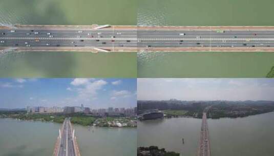航拍江苏无锡蠡湖大桥高清在线视频素材下载