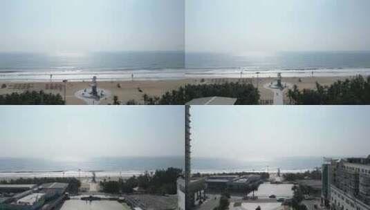 航拍广东阳江海陵岛大角湾沙滩高清在线视频素材下载