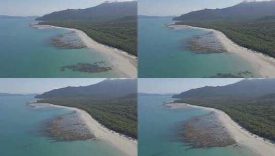澳大利亚昆士兰州灾难角梅尔海滩郁郁葱葱的高清在线视频素材下载