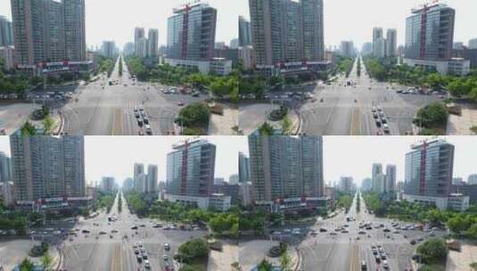 湖南省衡阳市蒸湘区解放大道4k航拍高清在线视频素材下载