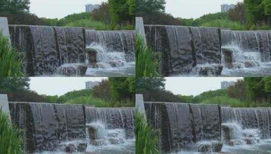 公园里的小瀑布-1高清在线视频素材下载