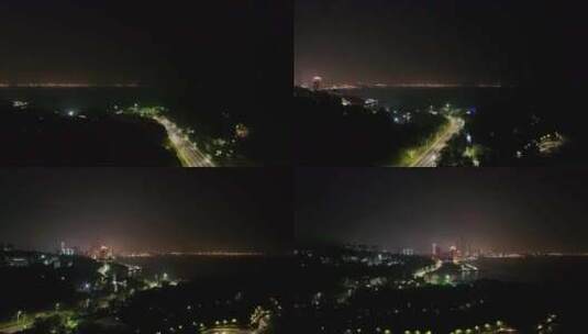 烟台海边夜景高清在线视频素材下载