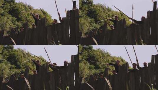 部落，战争，战士，长矛高清在线视频素材下载