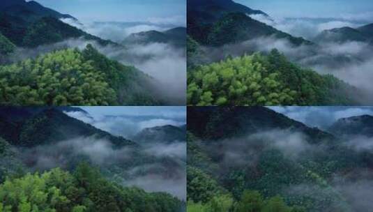 山峦云雾自然风光雨后大山高清在线视频素材下载