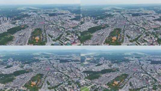 航拍湖南衡阳市区高空鸟瞰衡阳高清在线视频素材下载