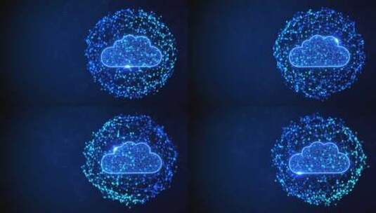 云计算网络安全数字数据技术网络连接全球。高清在线视频素材下载