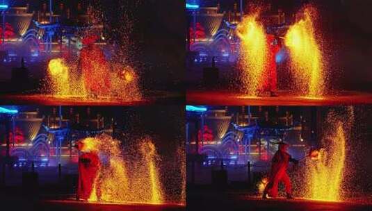 传统民俗文化火壶表演高清在线视频素材下载