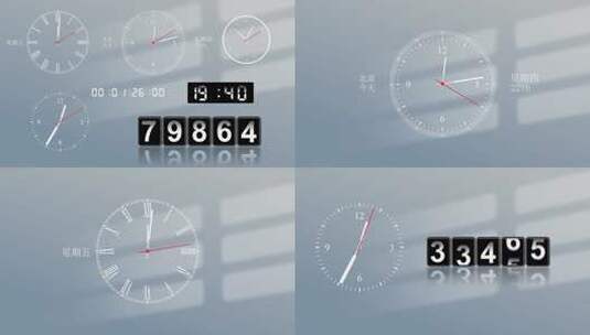 多款时间钟表模板高清AE视频素材下载