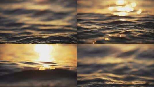 金色流体循环素材 水面河面海面波纹高清在线视频素材下载