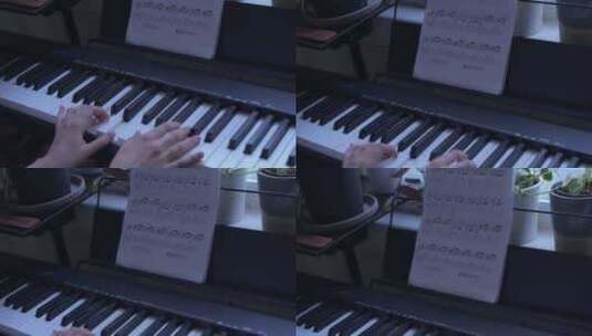 弹钢琴的人高清在线视频素材下载