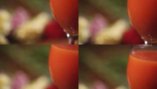 番茄汁蔬菜汁果汁美食 (6)高清在线视频素材下载