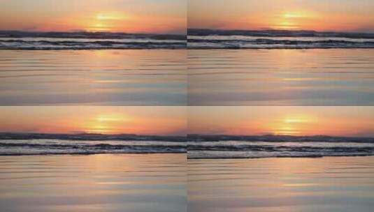 海平面上的日落高清在线视频素材下载
