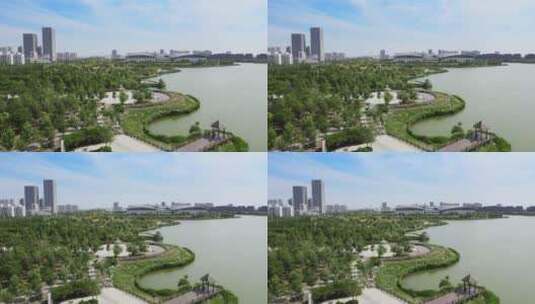 梅江生态居住区高清在线视频素材下载