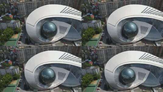 4K航拍广西南宁科技馆地标建筑高清在线视频素材下载