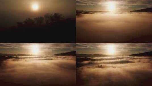 南加州日出上的雾天高清在线视频素材下载