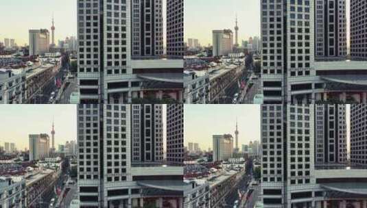 上海外滩中心大厦高清在线视频素材下载