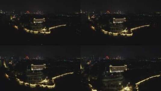 航拍自然风光城市夜景河流交通高清在线视频素材下载