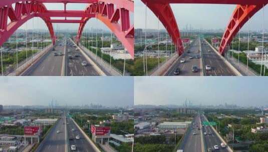 广州番禺新光大桥高清在线视频素材下载
