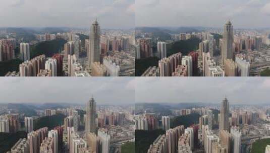 航拍贵州贵阳城市天际线高清在线视频素材下载