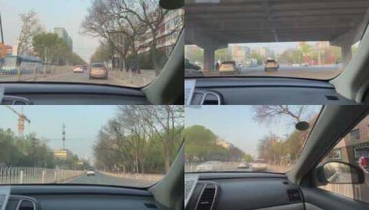 【镜头合集】行驶中的副驾驶车辆交通高清在线视频素材下载