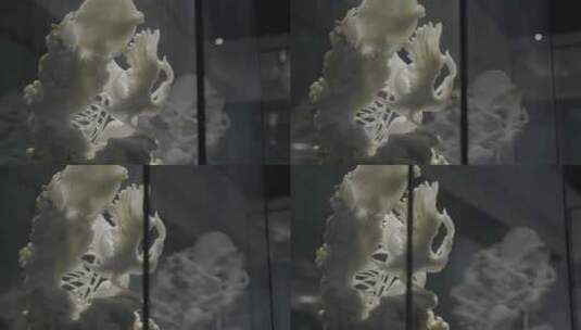 博物馆中的玉雕作品LOG高清在线视频素材下载