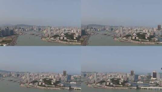 珠海澳门城市风光航拍高清在线视频素材下载